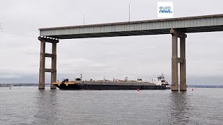 Pont effondré à Baltimore aux ÉtatsUnis  un couloir de navigation a été ouvert [upl. by Anagnos]