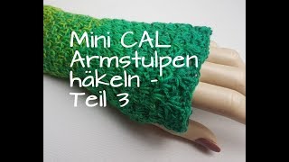 Armstulpen häkeln mit Daumenloch  Kreativ mit täschwerk [upl. by Feetal318]