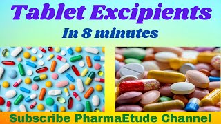 Tablet Excipients Tablets Industrial Pharmacy GPAT Pharmacist Exams [upl. by Hughie214]