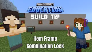 Minecraft Education Build Tips Item frame Combination Lock [upl. by Pangaro540]