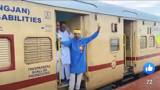 bagalkot to kudachi railway project 🚂🚉🚝🚇🚆🚅lokapur Trial run [upl. by Iveel607]