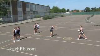 Netball Drill  Defending  Centre Pass 2 [upl. by Nirik153]