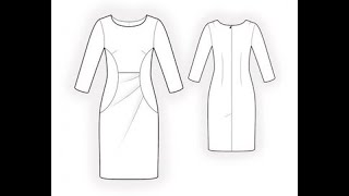 PDS OPTITEX bodycon dress Pleat gather pattern [upl. by Edmund346]