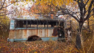 An old abandoned van saved me from the rain Solo overnight ASMR [upl. by Belldas]