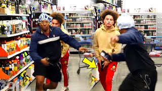 Shoving Peoples Carts In The Hood GONE WRONG [upl. by Lerrej]