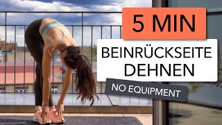 5 MIN BEINRÜCKSEITE DEHNEN  DEHNÜBUNGEN NACH DEM JOGGEN [upl. by Hermon]