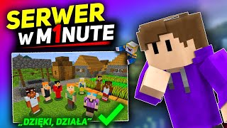 Jak stworzyć Serwer Minecraft w MINUTE 😳 [upl. by Jabin]