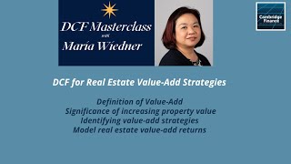 DCF for Real Estate ValueAdd Strategies [upl. by Llertnac]