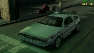 Delorian  Back to the Future Mod for Grand Theft Auto IV  GTA IV Mods [upl. by Navy249]