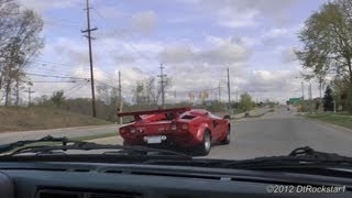 Onboard Ferrari 355 Lamborghini Countach [upl. by Garzon]