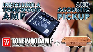 Installing the Tonewood Amp and a Pickup on My Acoustic Guitar [upl. by Arvell55]