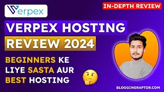 Verpex Review 2024  Best Affordable Web Hosting [upl. by Korten903]