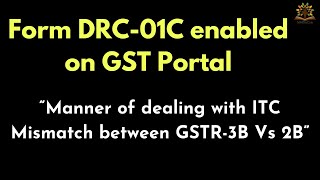 Filing GST Form DRC 01C under Rule 88D enabled on GST filing portal [upl. by Klina]