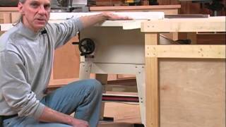 Table Saw Outfeed tableBench Combo  WOOD magazine [upl. by Haronid]