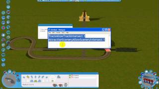 RCT3  Tutorial  AttractionSceneryAllowSceneryIntersect [upl. by Belia]