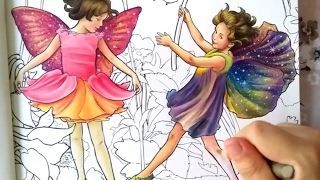 The Flower Fairies  Colouring Process part 2  Pansy Fairy [upl. by Eseela]