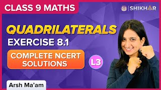 Quadrilaterals L3  NCERT Exercise  81  Class 9  Maths  Arsh Ma’am  BYJUS [upl. by Bruning]