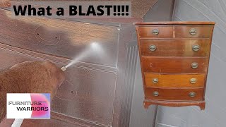 Soda Blasting on an Amazing Drexel Chest Makeover  Furniture Flipping [upl. by Arlyn886]