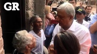 Visita AMLO a damnificados en Nayarit [upl. by Ayatahs619]