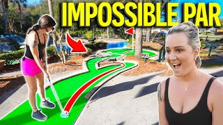 The Most CRAZY CHALLENGING Mini Golf Course We’ve Ever Played [upl. by Drooff]