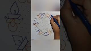 179 dot rangoli designs ll shorts rangoli diwali gift rangoli designs [upl. by Philemol686]