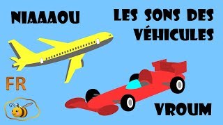 Dessins animés pour les bébés les sons des moyens de transport Les premiers mots en français [upl. by Grindle]