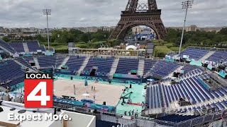 Paris landmarks transformed into Olympic Venues [upl. by Kcirdnekal]