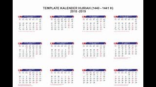 Download Kalender 1440 Hijriah Tahun 2019 [upl. by Engapmahc]