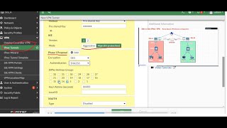 How to configure Route based site to site IPsec VPN manually in FortiGate firewall step by step lab [upl. by Wendie]