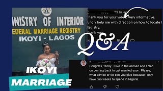 QampA about Ikoyi Marriage  Everything you need to know about Ikoyi registry  Application process [upl. by Rape76]