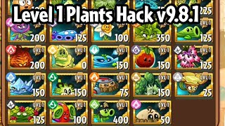 All Plants Level 1 ppdat Hack v981  Download Link In The Description  Plants vs Zombies 2 [upl. by Omrellig]