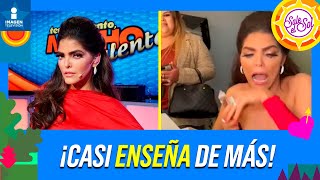 ¡Ana Bárbara casi enseña de más durante transmisión en vivo  Sale el Sol [upl. by Akenom]