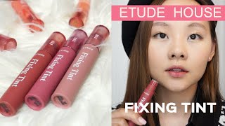 2021 68 Etude House Fixing Tint Review amp Swatches  Lululand [upl. by Lemcke181]