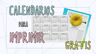 CALENDARIOS PARA IMPRIMIR GRATIS  Calendarios personalizados con fotos [upl. by Yengac]