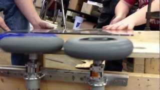 Proof of concept Frisbee Launcher 2 FIRST Robotics 2013 [upl. by Auhso]