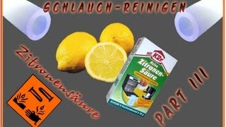 Shisha Silikon Schlauch Reinigung mit Zitronen Säure Teil 3 [upl. by Nnahtur]