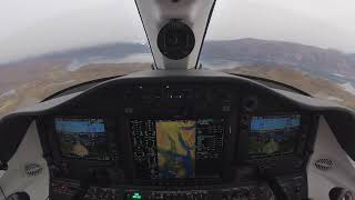 BGBW Narsarsuaq  Greenland RNP Z Rwy 06 Approach with cold temperature compensation 2160p [upl. by Nevai]