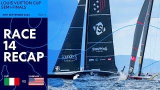 Louis Vuitton Cup SemiFinals Race 14 Recap  Luna Rossa Prada Pirelli vs NYYC American Magic [upl. by Ruth550]