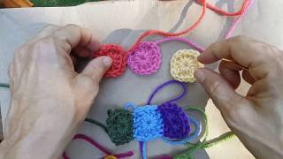 How to join granny squares with a whip stitch [upl. by Lebam]