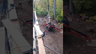 EcoLog dowel drilling overview logcabin diy constructionlife [upl. by Eifos268]