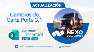 Carta Porte 31 en CONTPAQI® Comercial Start  Pro [upl. by Eedoj]