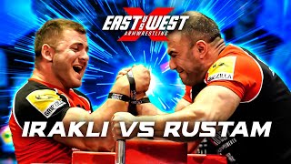 Irakli Zirakashvili vs Rustam Babayev  East vs West 95kg Right Arm Match [upl. by Ytsanyd]