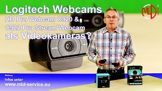 Logitech C920 C922 Webcam mit OBS und XSplit hd pro webcam und pro stream webcam deutsch greenscreen [upl. by Yemrots]