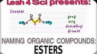 Naming Esters  Organic Chemistry IUPAC Naming by Leah4sci [upl. by Mcgurn]