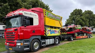 Kermis Santpoort 2024 Transport en opbouw Deel 1 [upl. by Moffit]