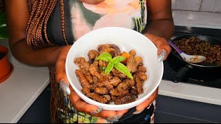 How I Cook Mopane Worms Delicacies [upl. by Hgielrebma]