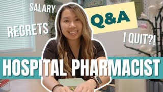 Hospital Pharmacist QampA  SalaryPay Pharmacy School Regrets Career Switch Replaced by AI [upl. by Gavrielle]