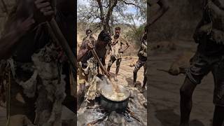 Cooking Ugali Hadzabe Tribe Wayshortsfeed hadzabetribe [upl. by Edvard]