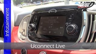 Prova Uconnect Live infotainment system  Impianto multimediale  Fiat 500 restyling [upl. by Sherfield344]