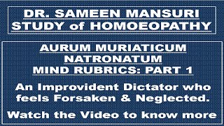 Mind Rubrics Of AURUM MURIATICUM NATRONATUM Part 1 HINDI [upl. by Notsae]